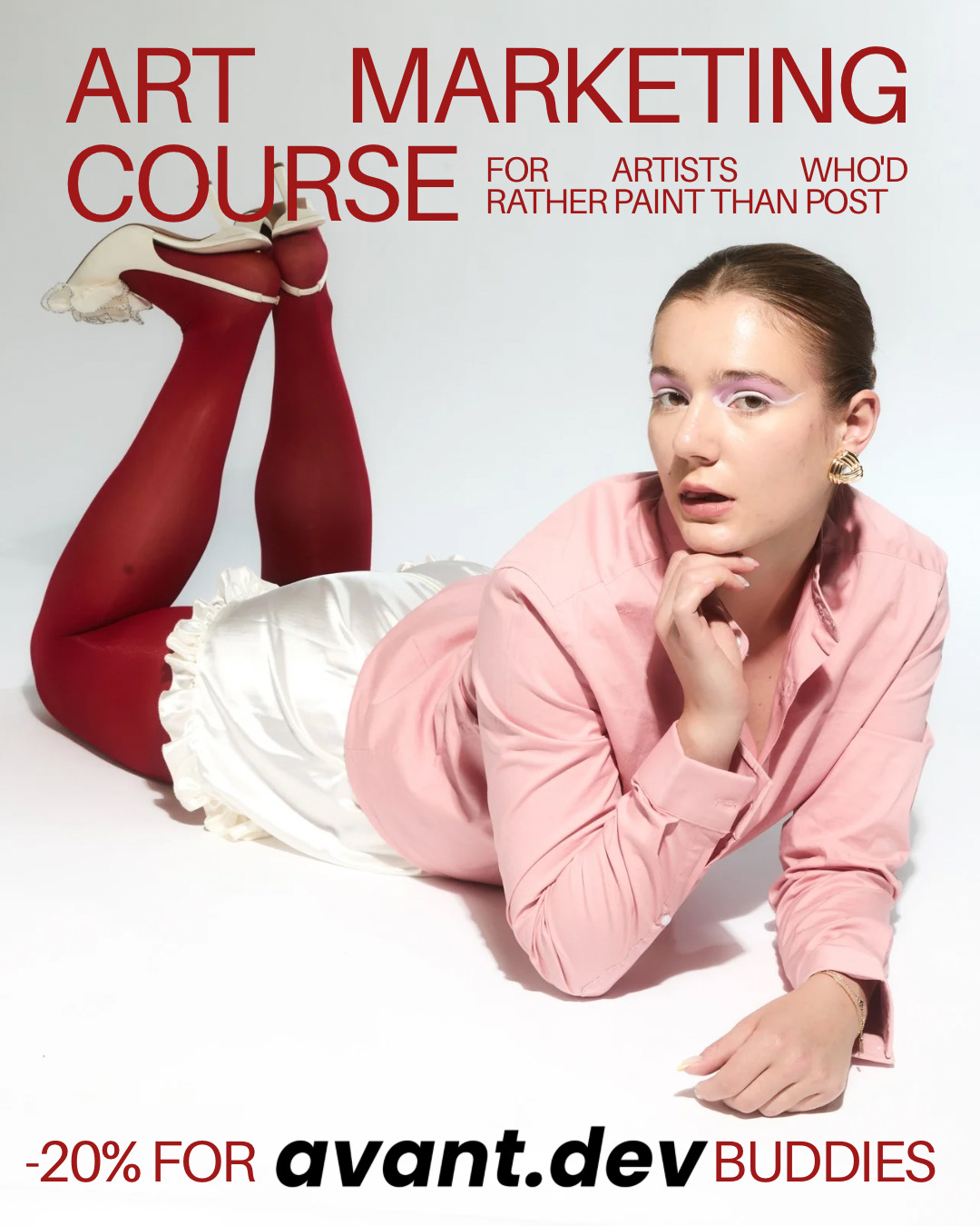 Art Marketing Course by Olena Yara, for artists who’d rather paint than post: 20% off for avant.dev buddies